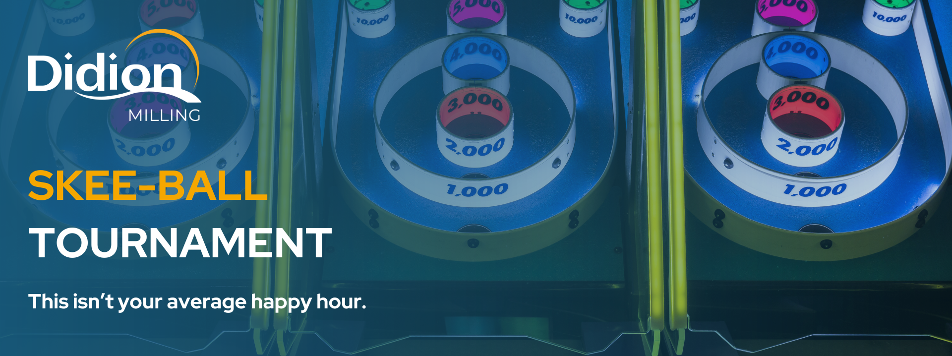 Skee Ball Tournament Website Header (1920 x 718 px)