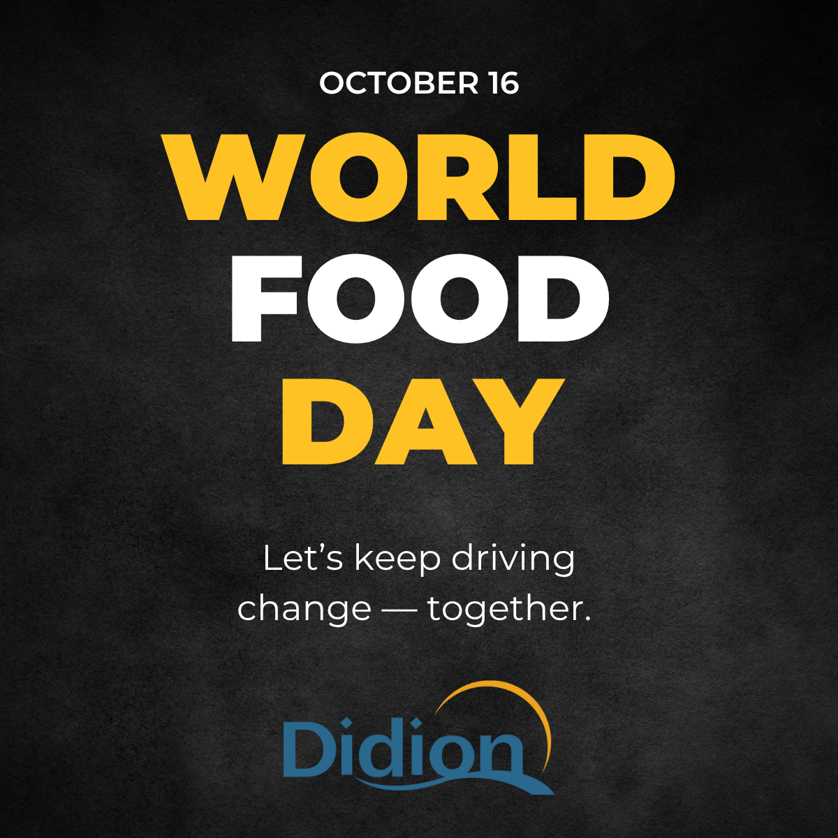 World Food Day – A Reminder of Our Purpose
